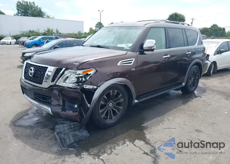 2017 Nissan Armada Platinum from USA, damaged, VIN JN8AY2NF1H9300292